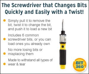 Bit 360 Screwdriver | 6 in 1 Magnetized Screwdriver Holds Bits