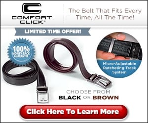 Comfort Click Belt Mens Rachet Track Belt