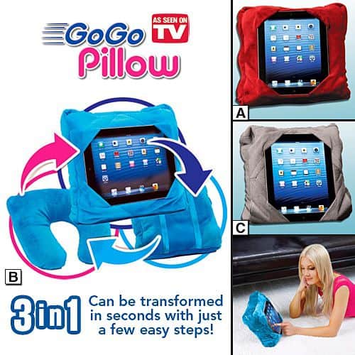 GoGo Pillow Travel Pillow, Tablet Table and Backpack