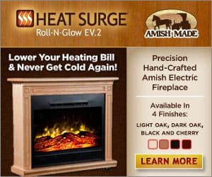 Heat Surge Amish Electric Fireplace