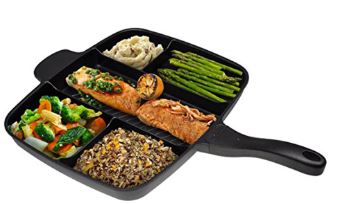 MasterPan Non-Stick Frying Pan with 5 Dividers