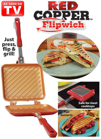 Red Copper Flipwich Cathy Mitchell Grill Pan