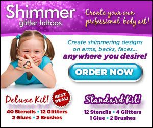 Shimmer Glitter Kids Body Art Tattoos